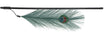 Trixie Artificial Peacock Feather Cat Teaser Wand 47cm Cat Toys Trixie 