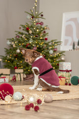 Trixie Xmas coat Saint Nick, plush, M: 45 cm, bordeaux Dog Coats TRIXIE 