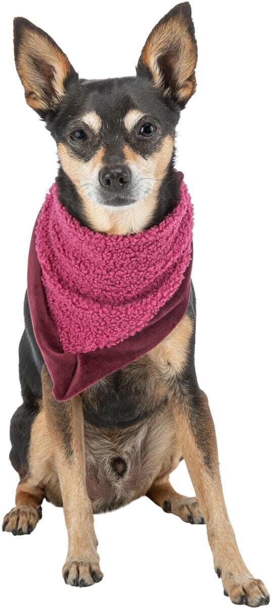 Trixie Xmas neckerchief, plush, 55 cm, bordeaux Dog Bandanas TRIXIE 
