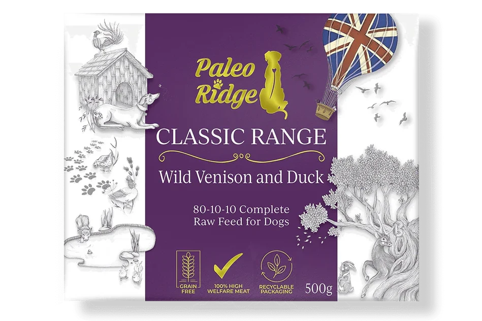 Paleo Ridge Wild Venison & Duck 500g ❄ Raw Dog Food Paleo Ridge 