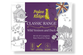 Paleo Ridge Wild Venison & Duck 500g ❄ Raw Dog Food Paleo Ridge 