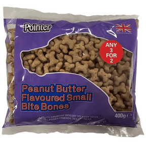 Pointer Peanut Butter Small Bite Bones 400g 3 FOR 2 Pointer 