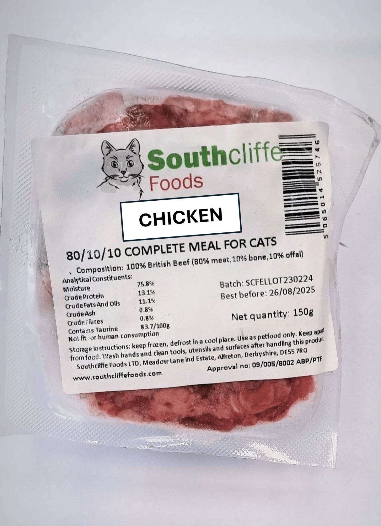 Southcliffe Cat Chicken Mince 150g Southcliffe 