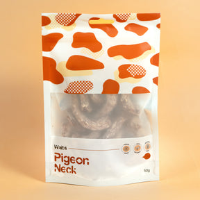 Waita Freeze Dried Pigeon Neck 50g pouch, front view