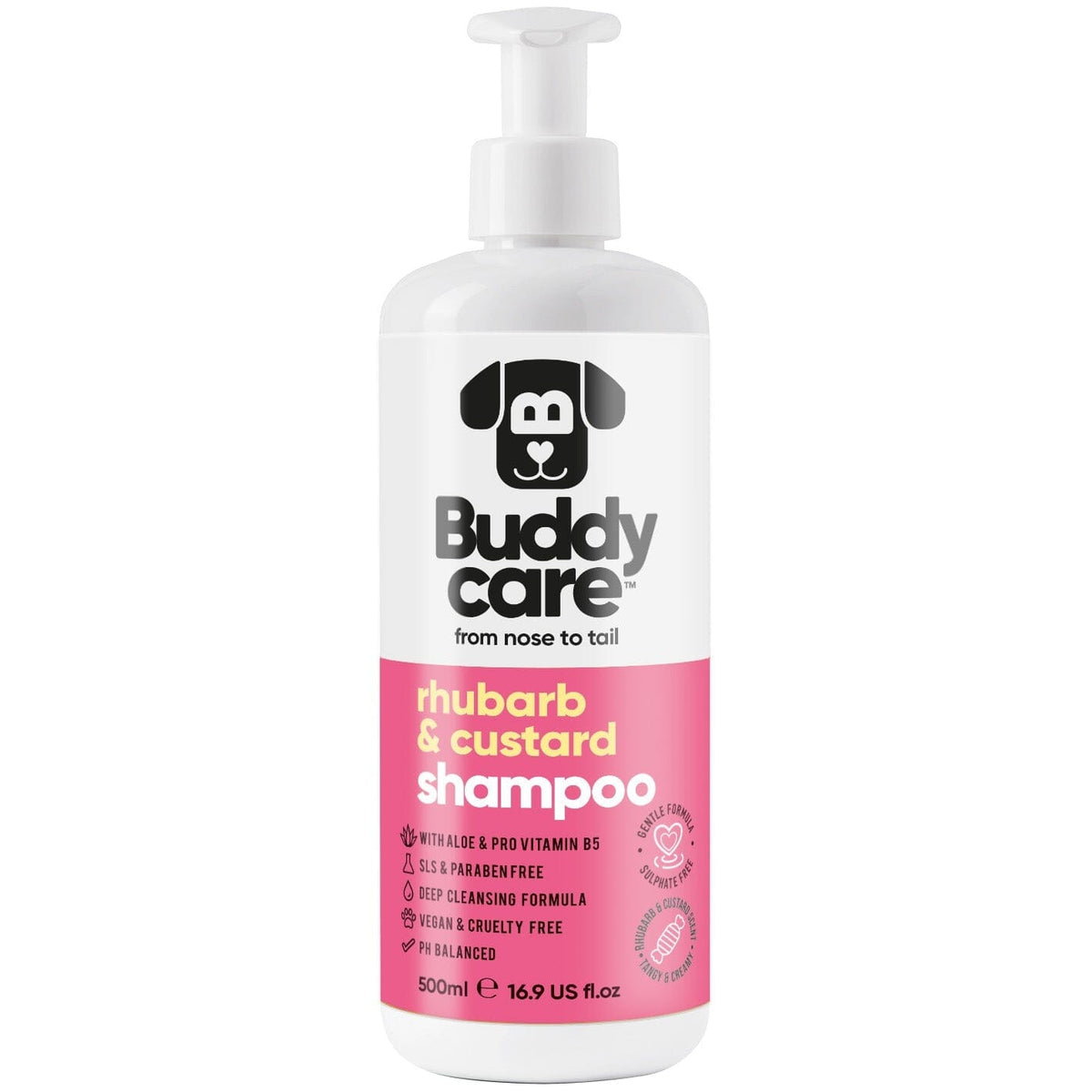 Buddycare Rhubarb & Custard Dog Shampoo 500ml Dog Grooming Buddycare 