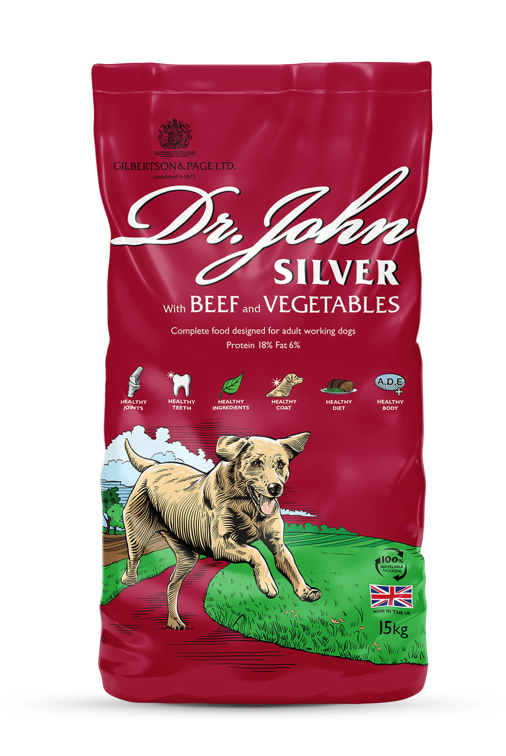 Dr John Silver Beef & Vegetables Dry Dog Food 15kg Dry Dog Food Dr John 
