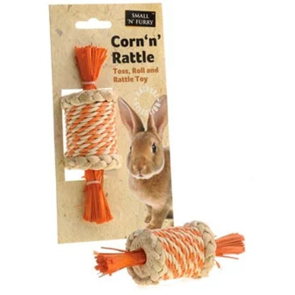 Sharples Corn 'n' Rattle Small Animal Toy 7cm Small Animal Toys Sharples 