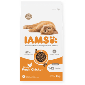 IAMS Kitten Chicken Dry Cat Food 2kg Dry Cat Food Iams 