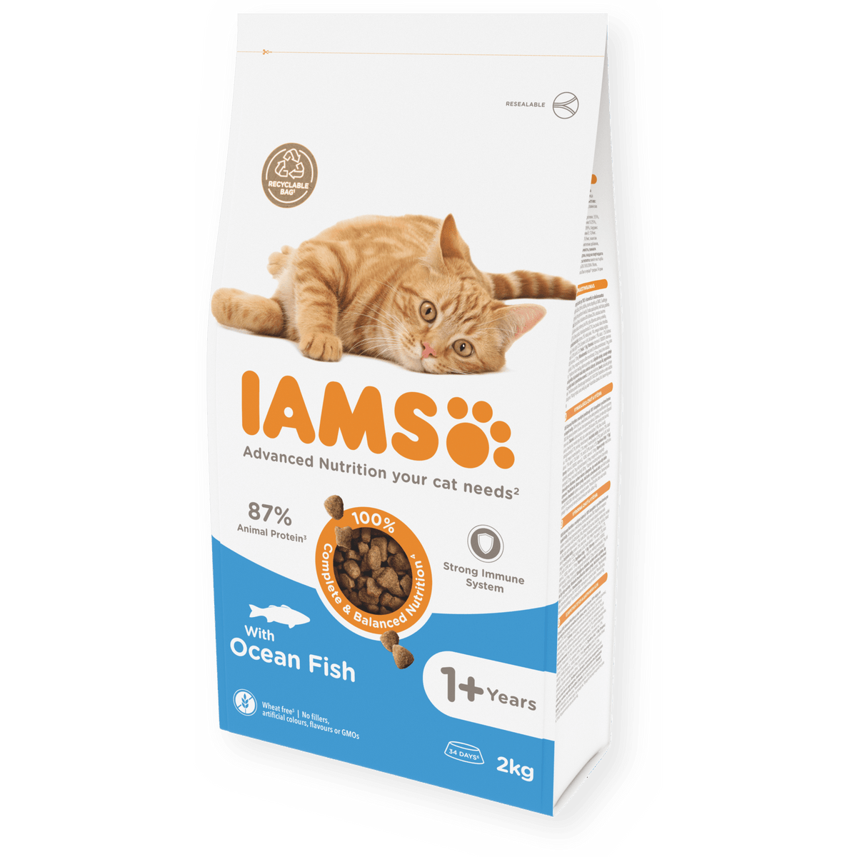 IAMS Adult Ocean Fish Dry Cat Food 2kg Dry Cat Food Iams 