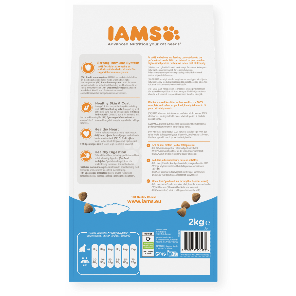 IAMS Adult Ocean Fish Dry Cat Food 2kg Dry Cat Food Iams 