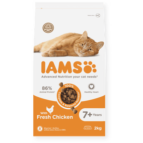 IAMS Senior 7+ Chicken Dry Cat Food 2kg Dry Cat Food Iams 