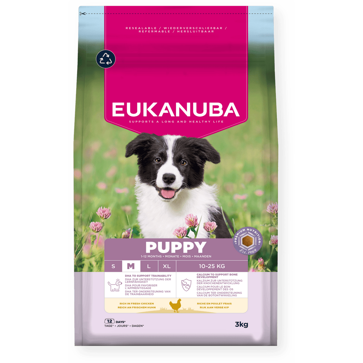 Eukanuba Puppy Medium Breed Chicken Dry Dog Food 3kg Dry Dog Food Eukanuba 