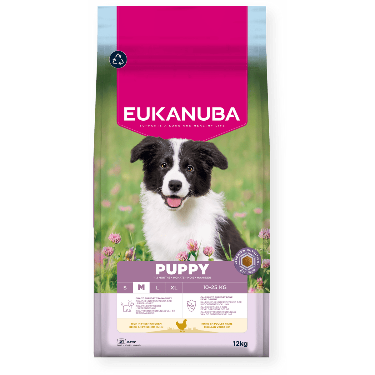 Eukanuba Puppy Medium Breed Chicken Dry Dog Food 12kg Dry Dog Food Eukanuba 