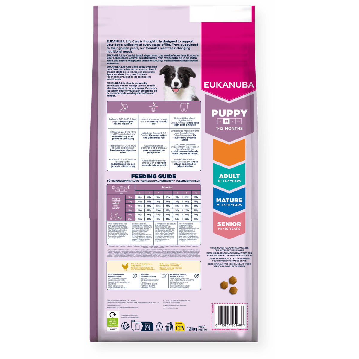 Eukanuba Puppy Medium Breed Chicken Dry Dog Food 12kg Dry Dog Food Eukanuba 
