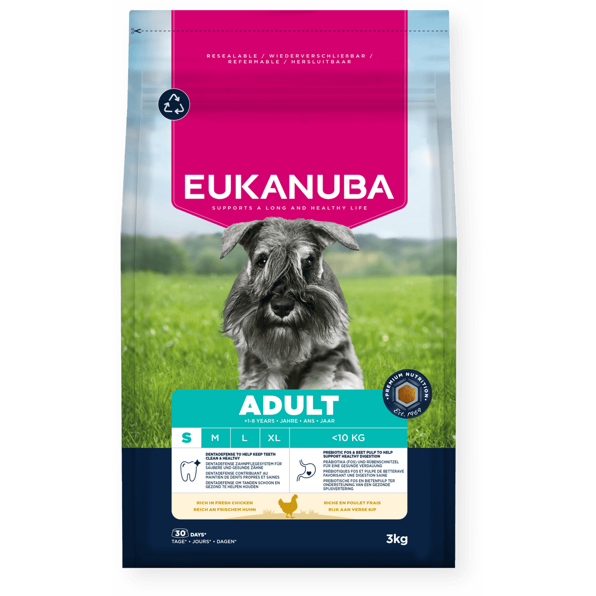 Eukanuba Active Adult Small Breed Chicken Dry Dog Food 3kg Dry Dog Food Eukanuba 