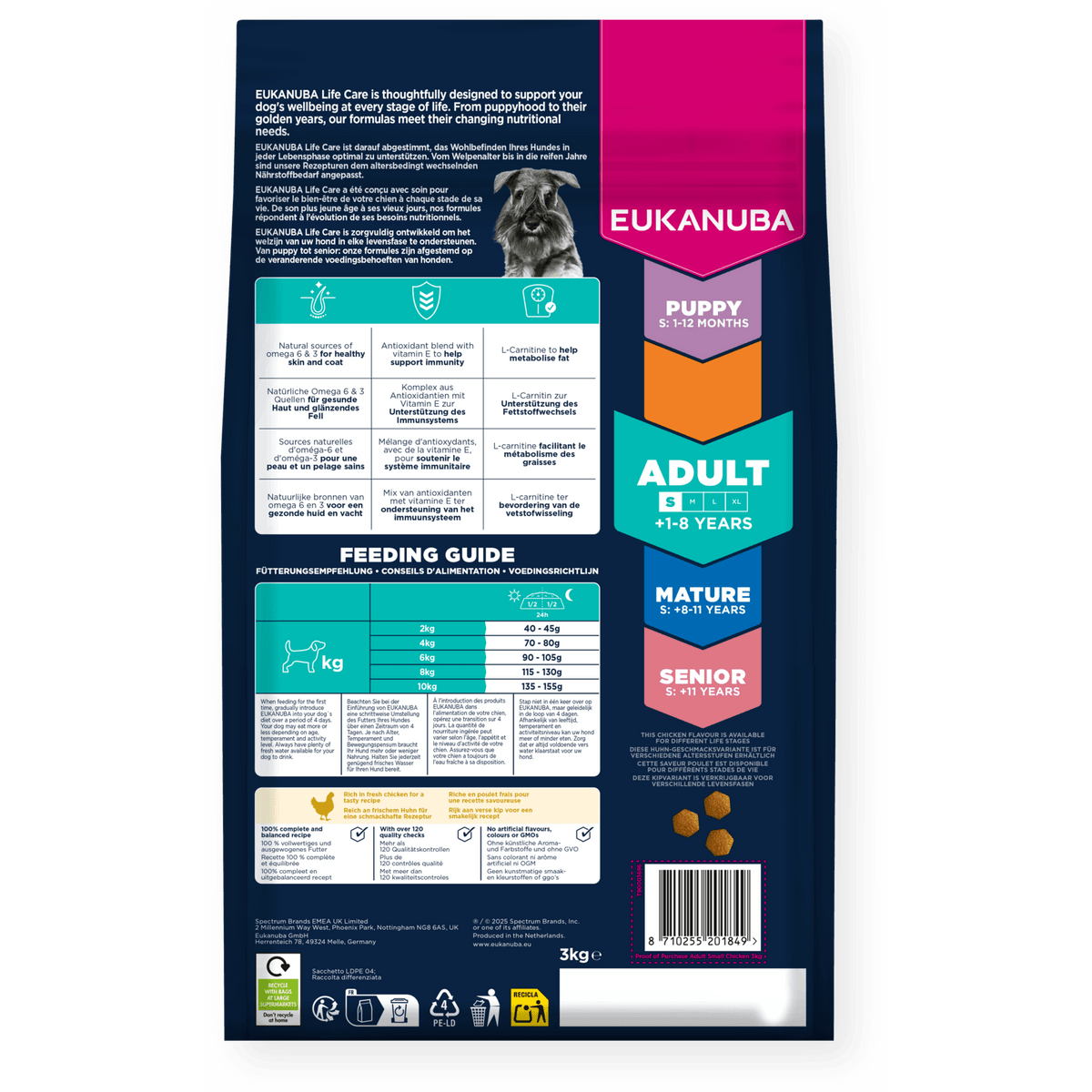 Eukanuba Active Adult Small Breed Chicken Dry Dog Food 3kg Dry Dog Food Eukanuba 