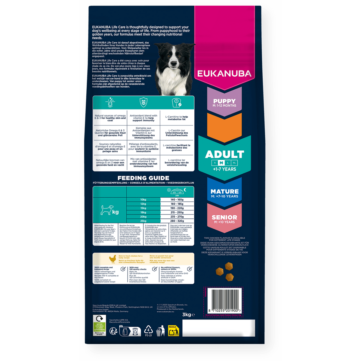 Eukanuba Active Adult Medium Breed Chicken Dry Dog Food 3kg Dry Dog Food Eukanuba 