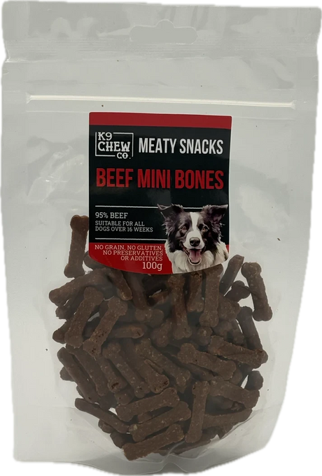 K9 Chew Co Beef Mini Bones 100g K9 Chew 