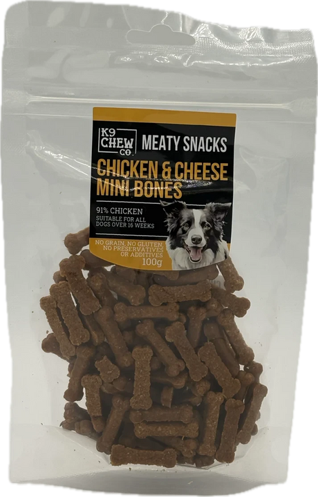 K9 Chew Co Chicken & Cheese Mini Bones 100g K9 Chew 