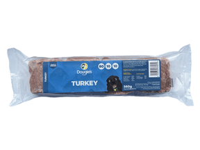 Dougies Turkey 80:10:10 Raw Dog Food 560g ❄ Raw Dog Food Dougies 