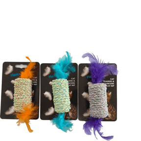 Hem & Boo Feather Barrel Catnip Cat Toy 16cm, Assorted Cat Toys Hem & Boo 