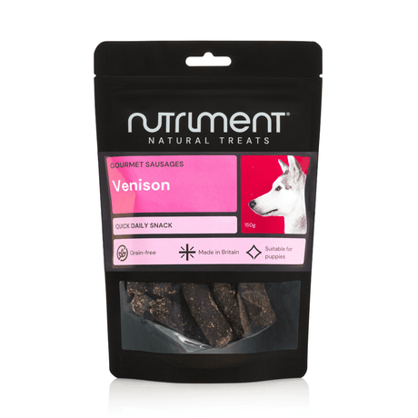 Nutriment Venison Gourmet Sausages 150g Dog Treats Nutriment 