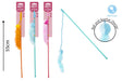 World of Pets Plush Cat Teaser Wand 55cm, Assorted Cat Toys World of Pets 