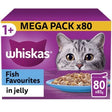 Whiskas 1+ Fish Selection in Jelly 80x85g Whiskas 