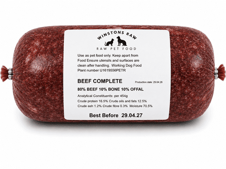 Winstons Beef Complete 80:10:10 454g ❄ Winstons Raw 