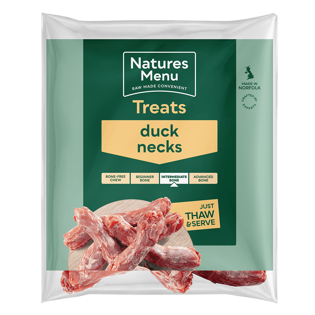 Natures Menu Frozen Duck Necks for Dogs 6 Pack Raw Dog Food Natures Menu 