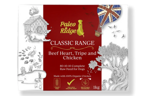 Paleo Ridge Beefheart, Tripe & Chicken Complete 1kg ❄ Raw Dog Food Paleo Ridge 