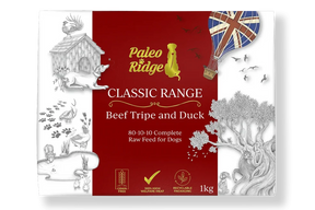 Paleo Ridge Beef Tripe & Duck 1kg ❄ Raw Dog Food Paleo Ridge 