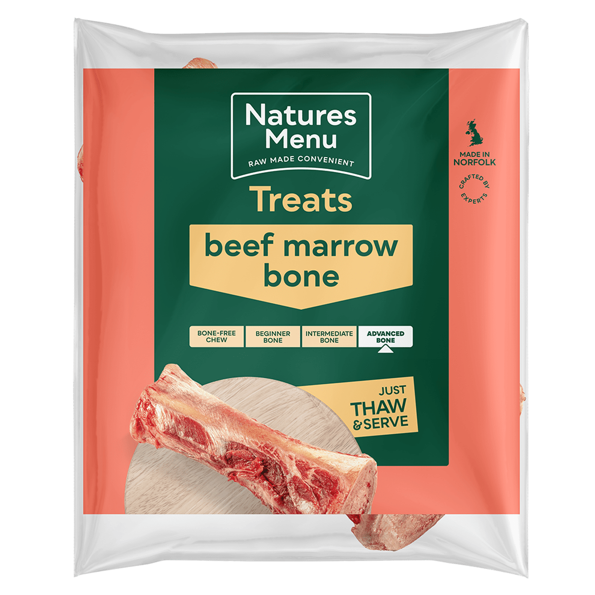 Natures Menu Frozen Beef Marrowbone for Dogs 1 Pack Raw Dog Food Natures Menu 