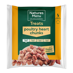 Natures Menu Poultry Heart Chunks 1KG Raw Dog Food Natures Menu 