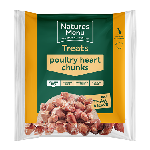 Natures Menu Poultry Heart Chunks 1KG Raw Dog Food Natures Menu 