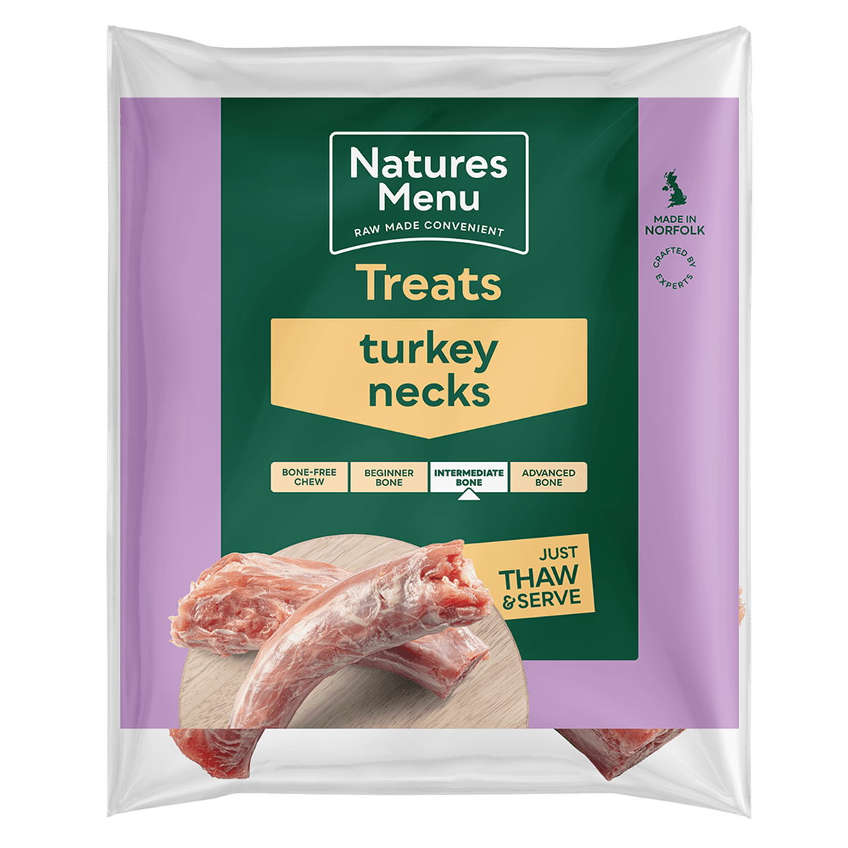 Natures Menu Frozen Turkey Necks for Dogs 2 Pack Raw Dog Food Natures Menu 