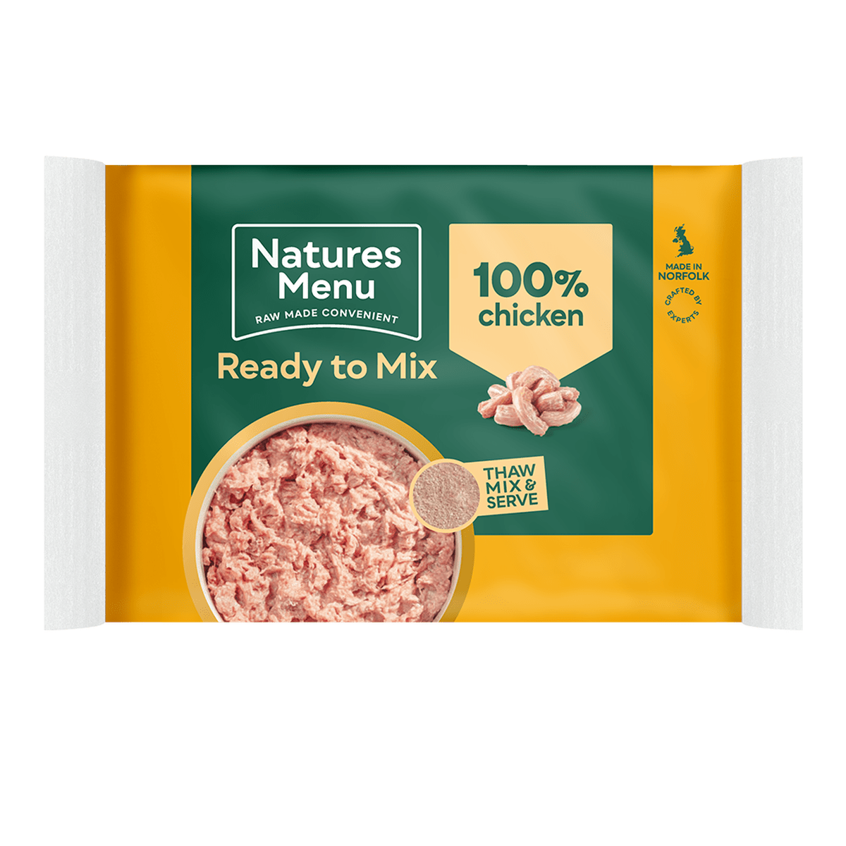 Natures Menu Chicken Raw Dog Food Mince Block 400g Raw Dog Food Natures Menu 
