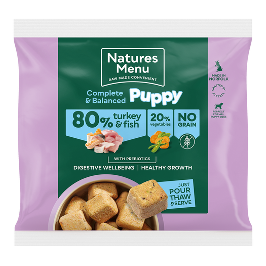 Natures Menu Country Hunter Puppy Turkey/Fish 1kg Raw Dog Food Natures Menu 