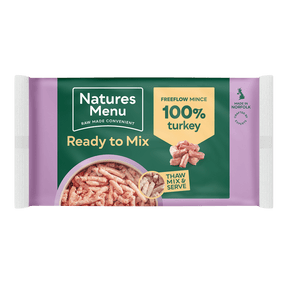 Natures Menu Turkey Raw Dog Food Freeflow Mince 2kg Raw Dog Food Natures Menu 