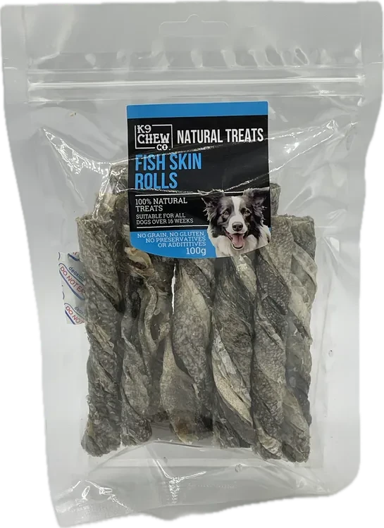 K9 Chew Fish Skin Rolls 100g K9 Chew 