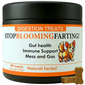 Stop Blooming Farting Treats Chicken Flavour 90 Tablets Pets Calm Down 