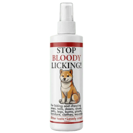 Stop Bloody Licking Bitter Spray 236ml Pets Calm Down 