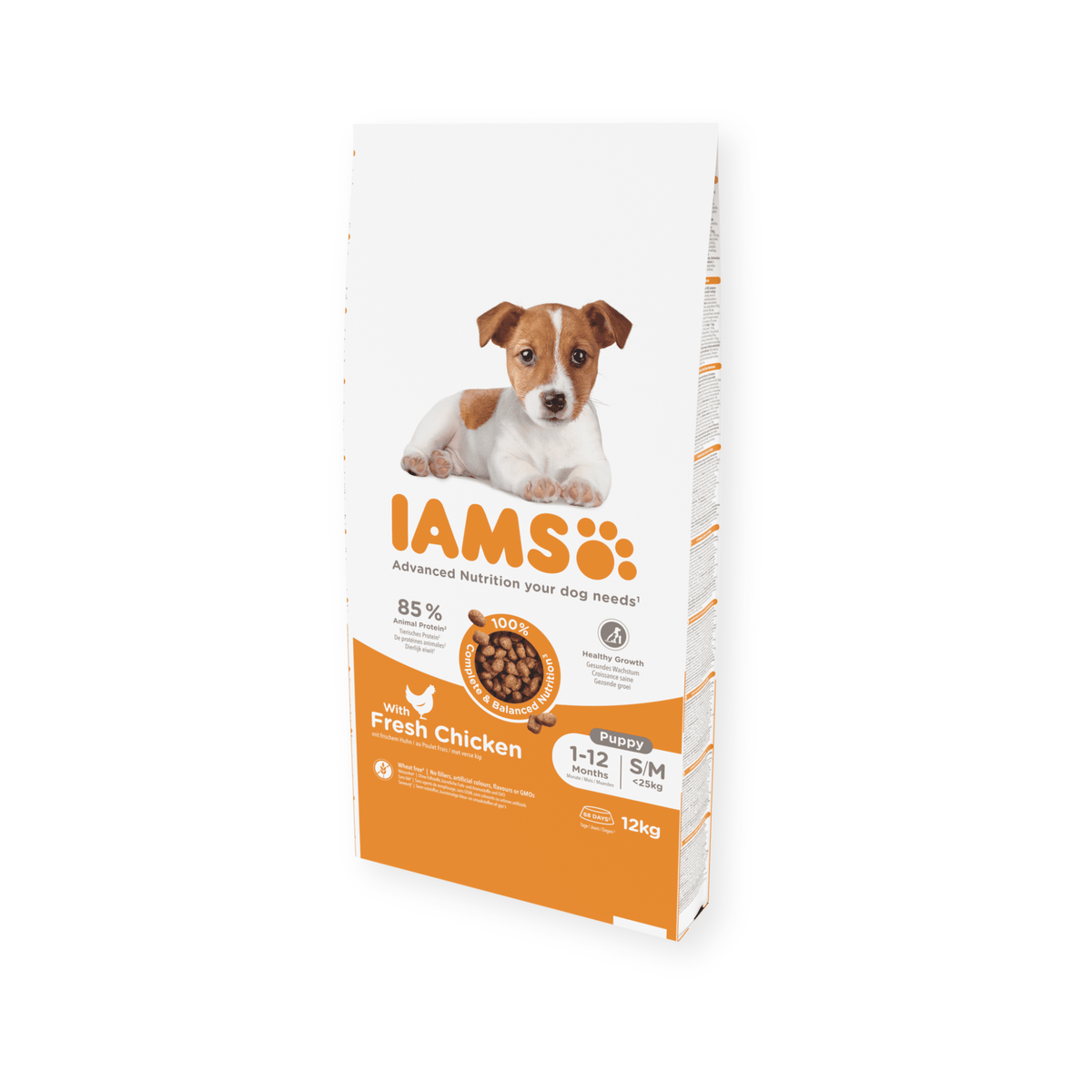IAMS Puppy Small & Medium Breed Chicken Dry Dog Food 12kg Dry Dog Food Iams 