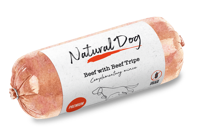 Natural Dog Premium Beef & Beef Tripe 500g Natural Dog 