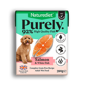 Naturediet Purely Salmon & White Fish Wet Dog Food 390g Wet Dog Food Naturediet 