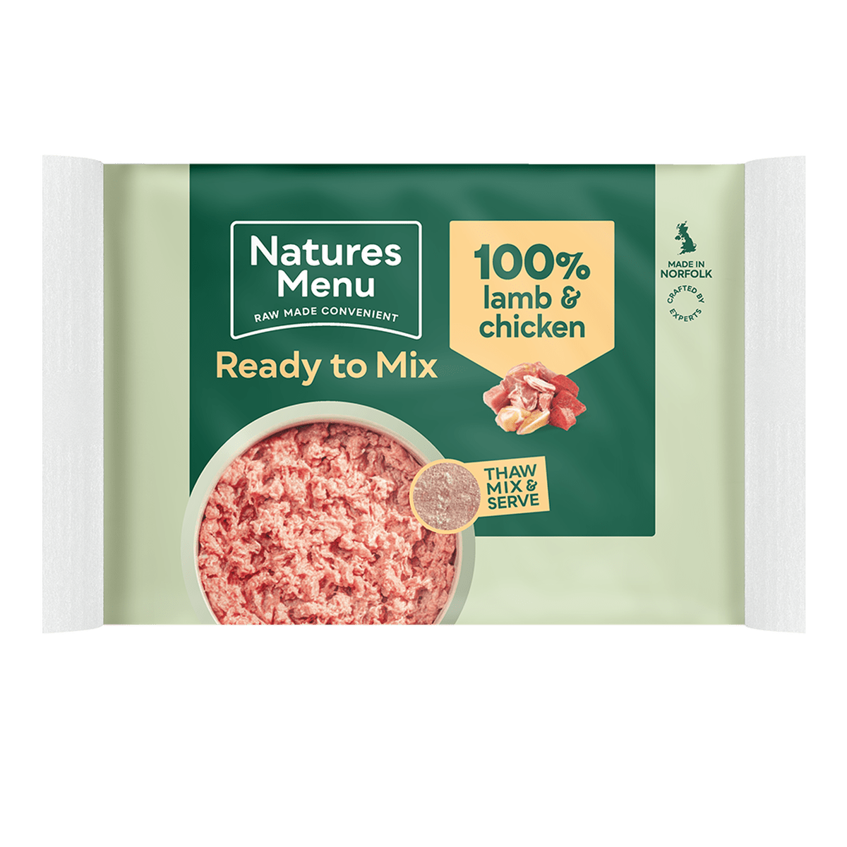 Natures Menu Lamb & Chicken Raw Dog Food Mince Block 400g Raw Dog Food Natures Menu 