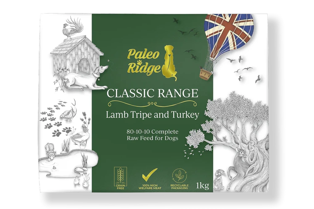 Paleo Ridge Lamb Tripe & Turkey Complete 1kg ❄ Raw Dog Food Paleo Ridge 