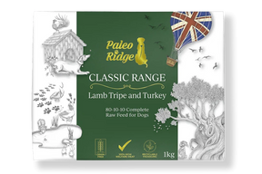 Paleo Ridge Lamb Tripe & Turkey Complete 1kg ❄ Raw Dog Food Paleo Ridge 