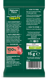Natures Menu Freeze Dried Bites Beef 15g Natures Menu 
