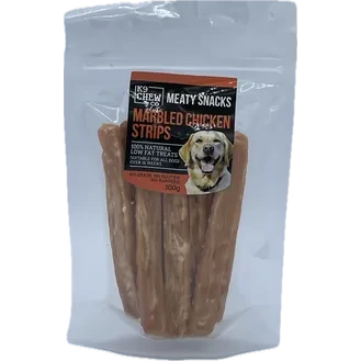 K9 Chew Marbled Chicken Strips 100g K9 Chew 